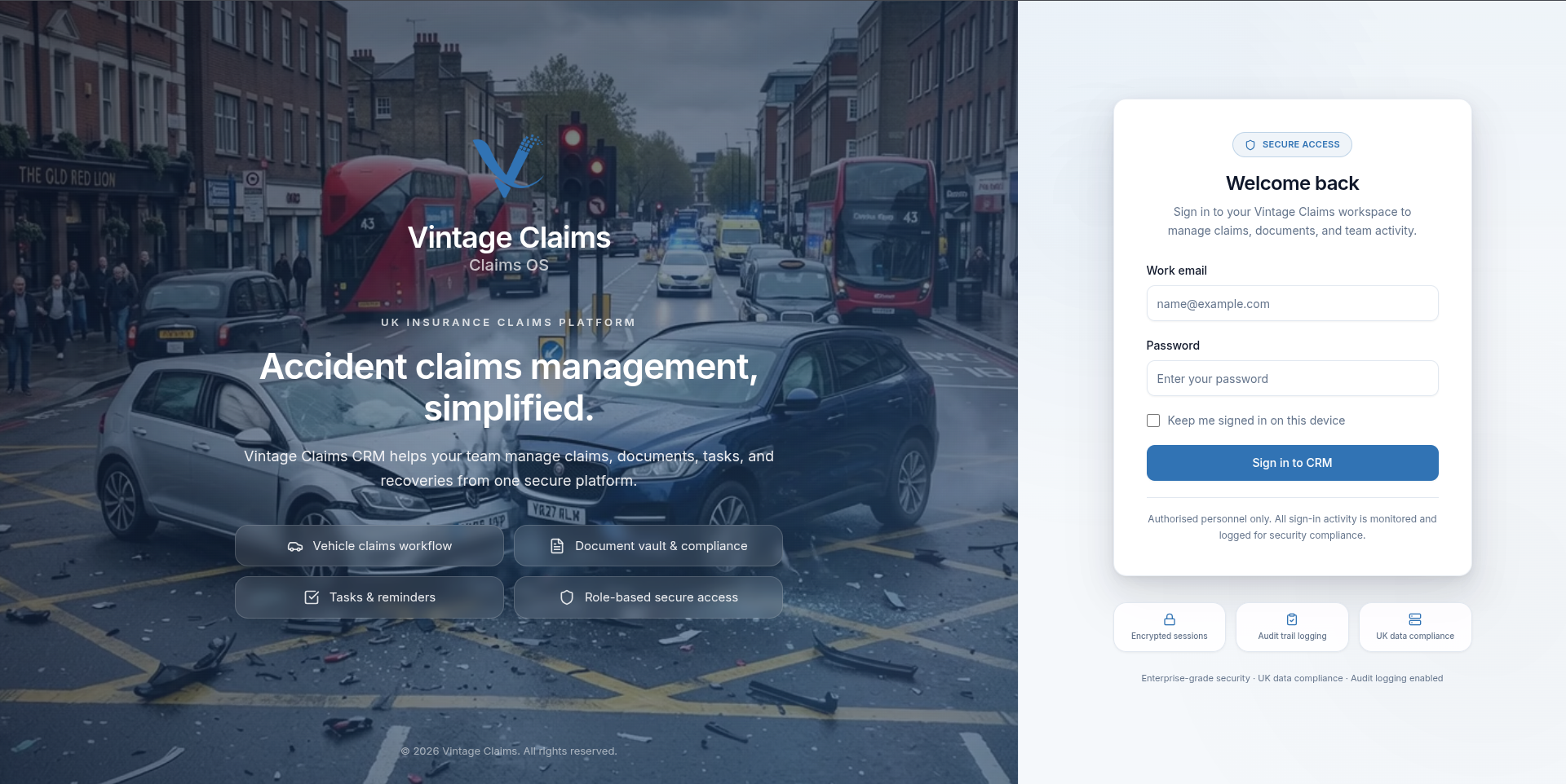 UK Claims CRM