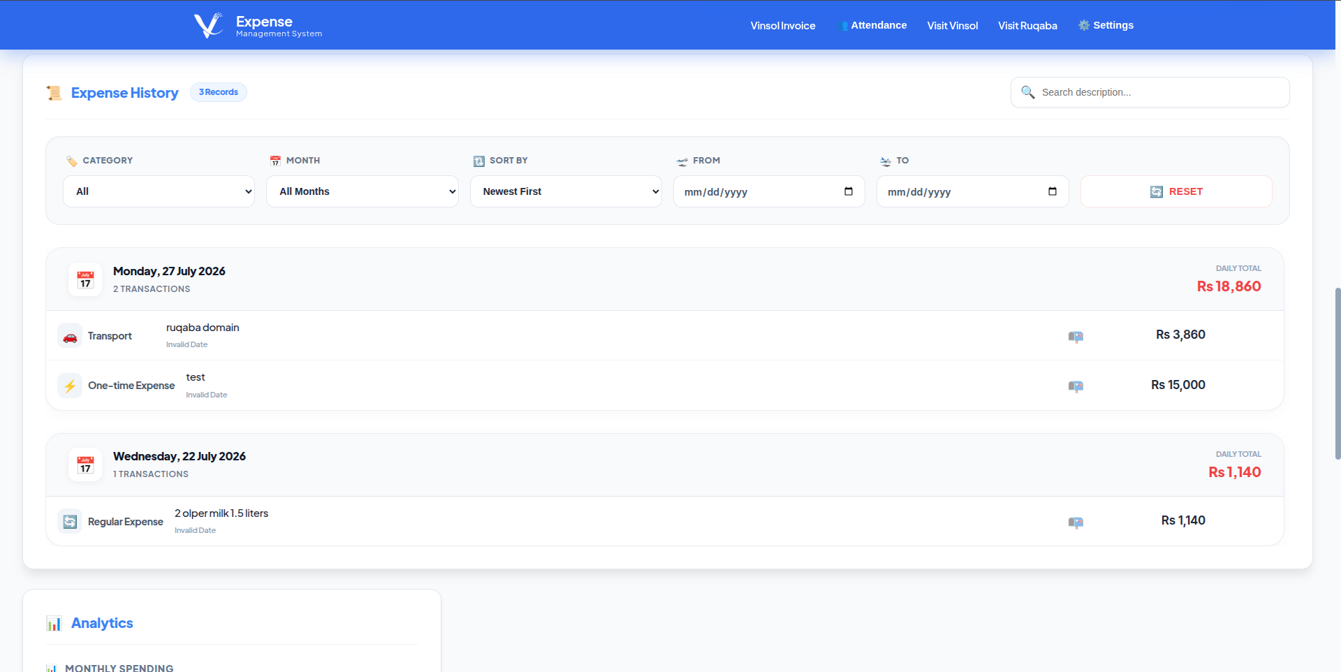 Expense Management System