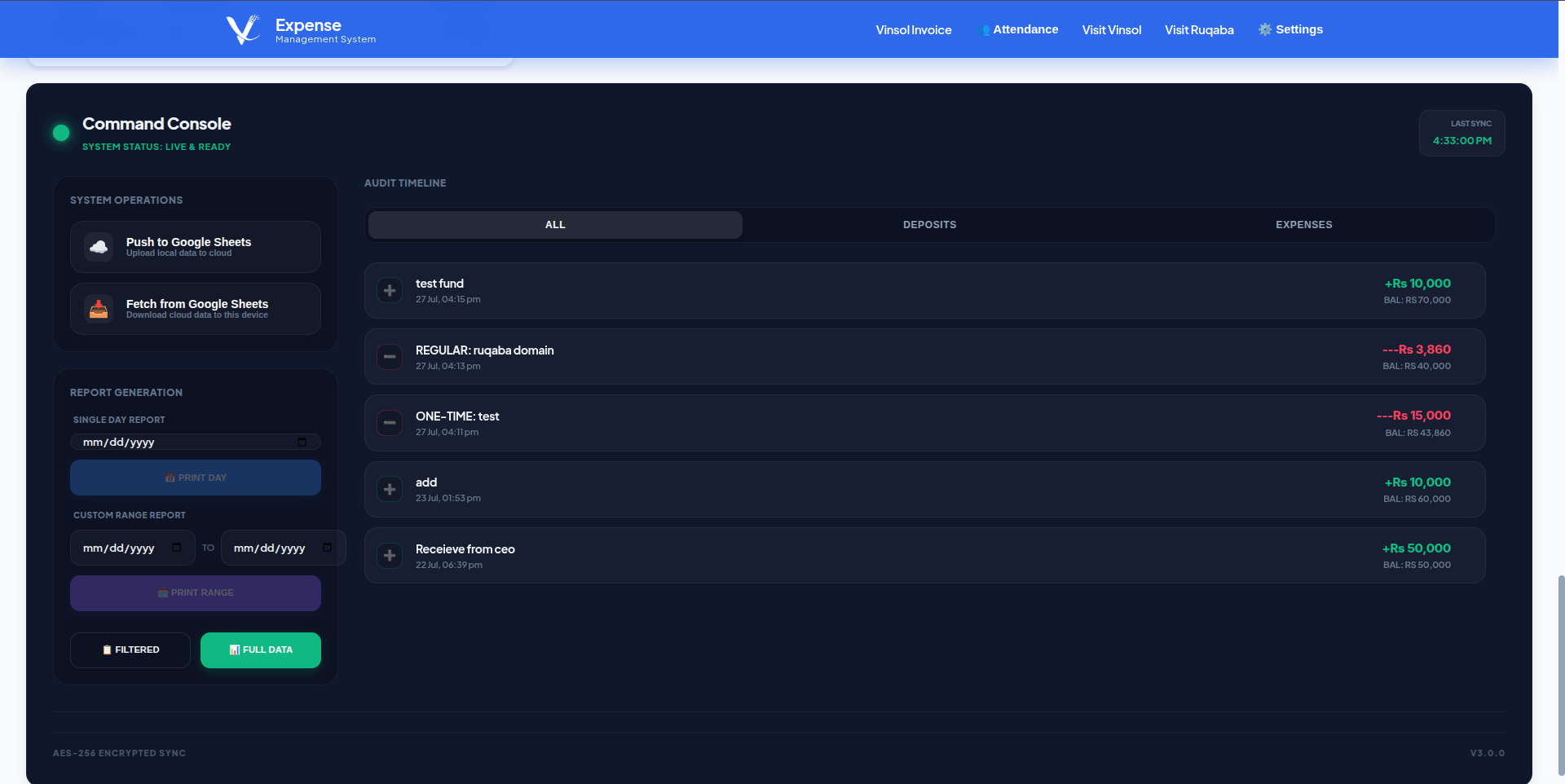 Expense Management System