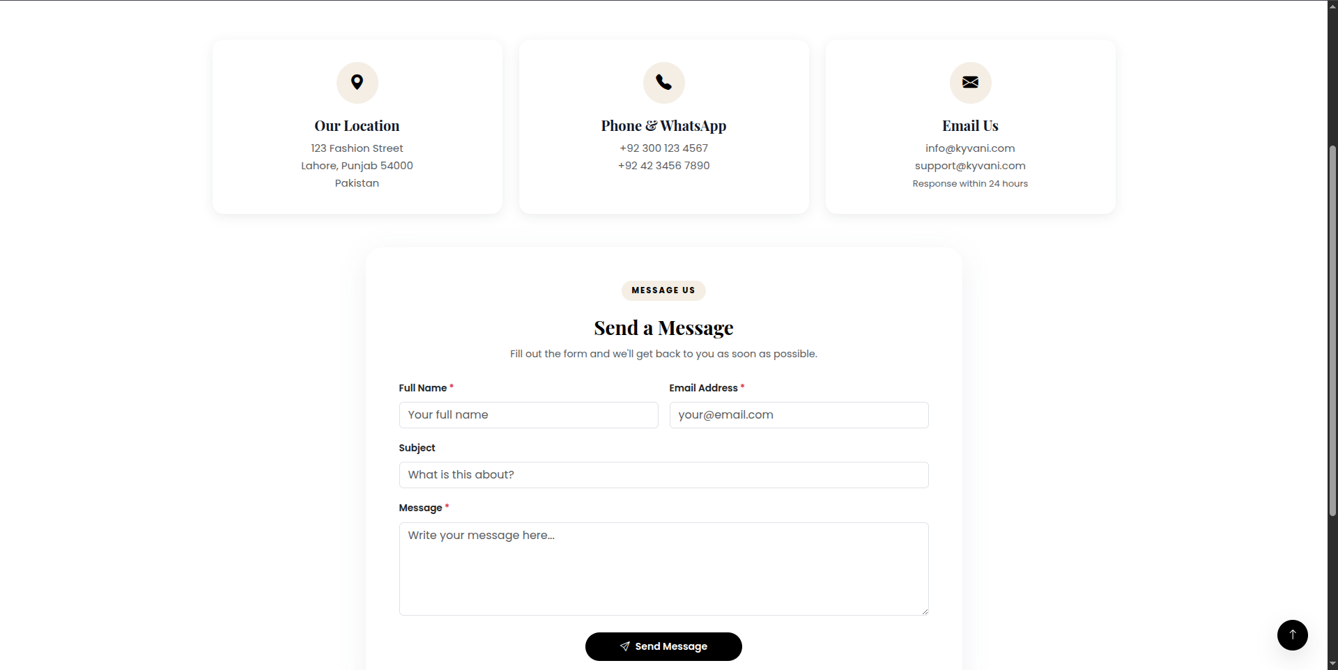 Kyvani E-Commerce